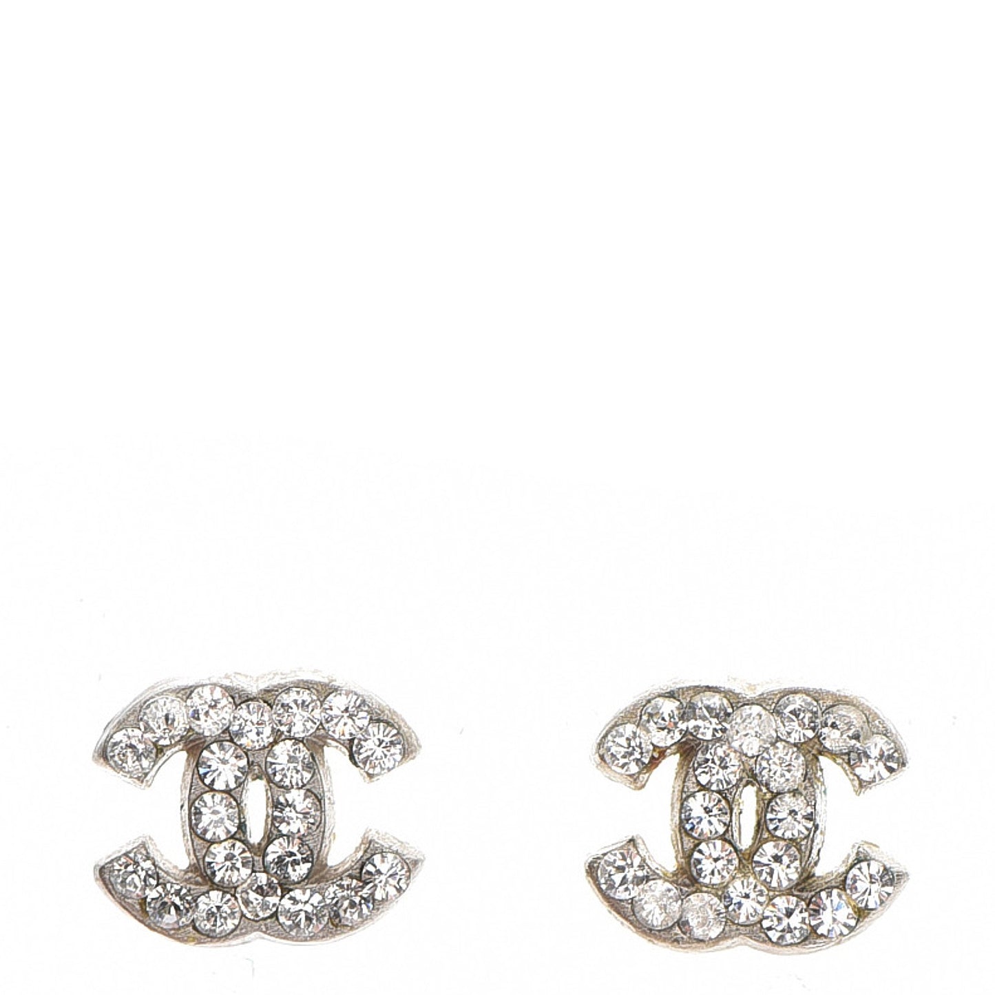 Crystal Mini Timeless CC Earrings Silver