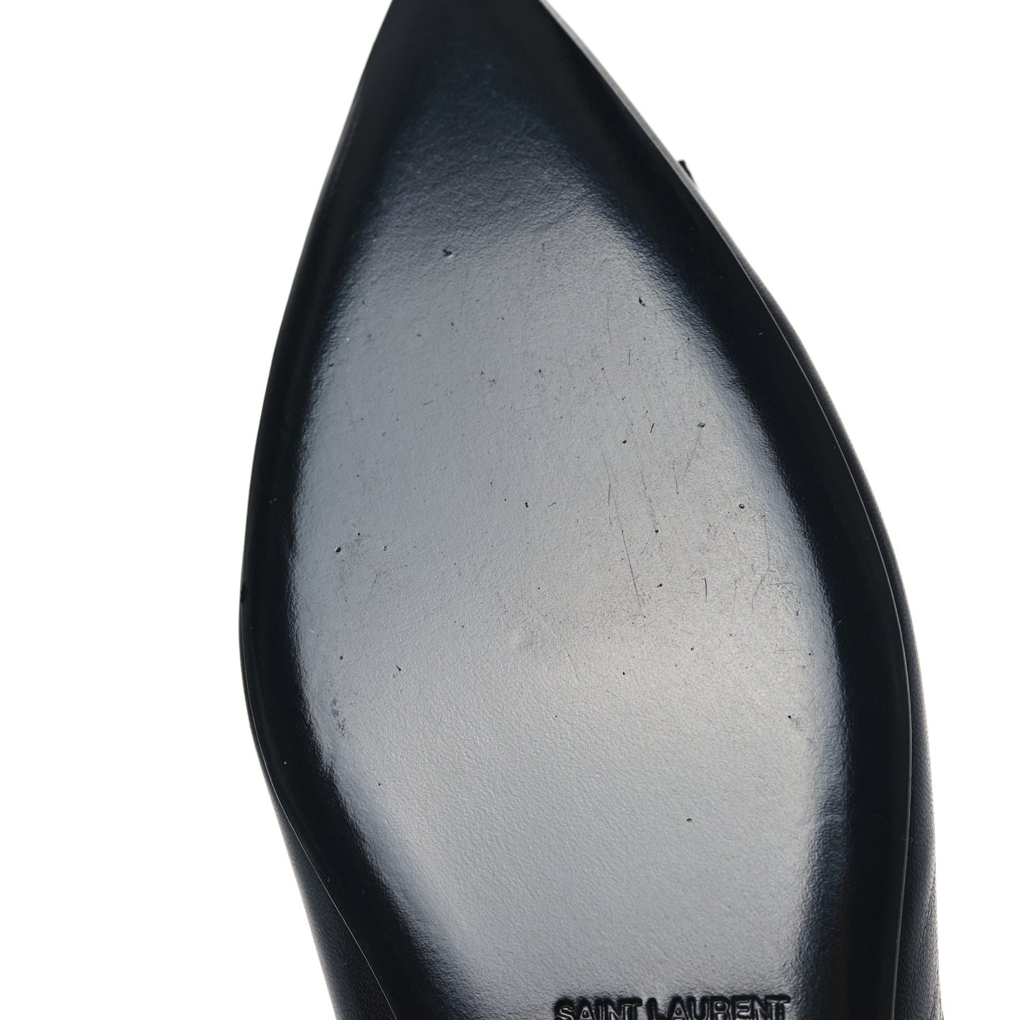 Patent Smooth Lambskin Anais Slingback Flats 36.5 Black Navy