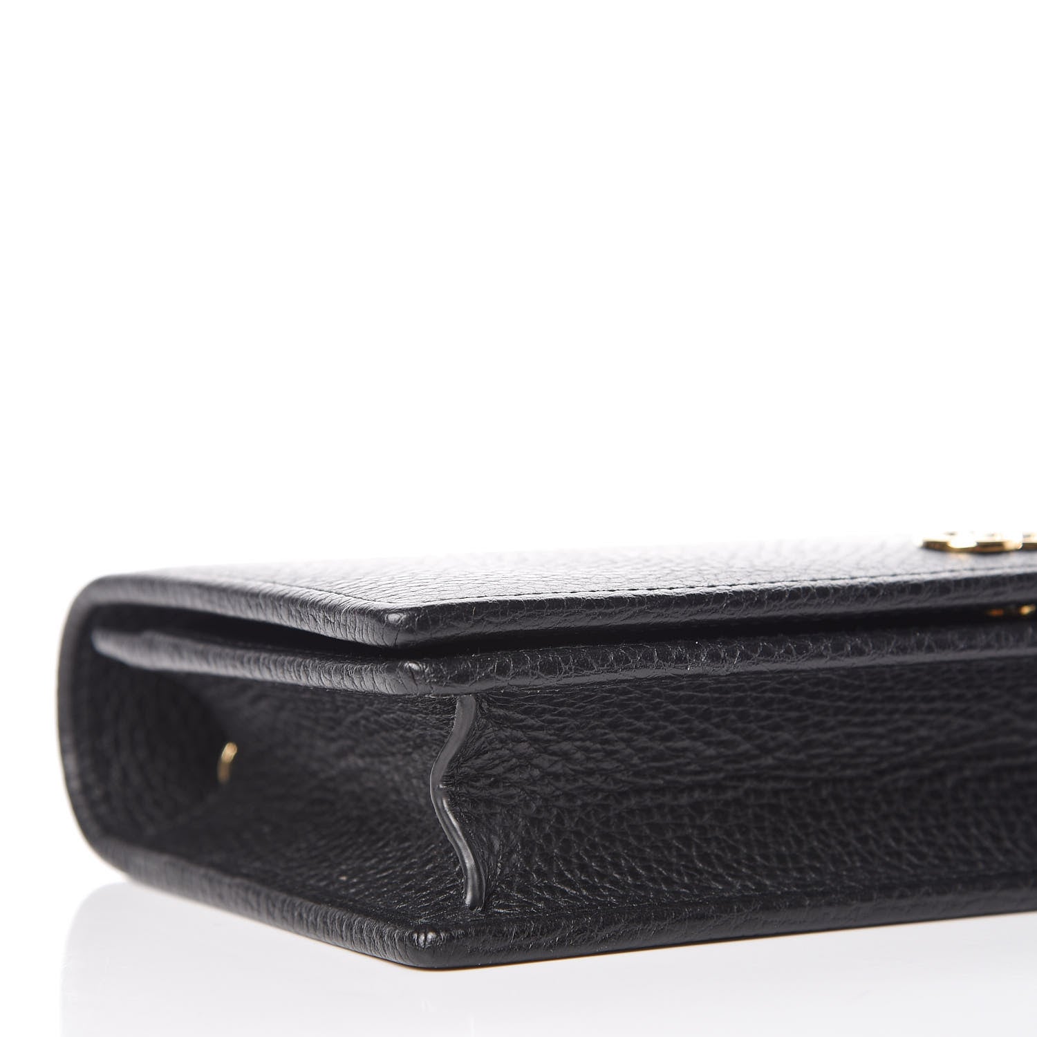 Gucci Calfskin Mini GG Marmont Chain Wallet Black 7 of 9