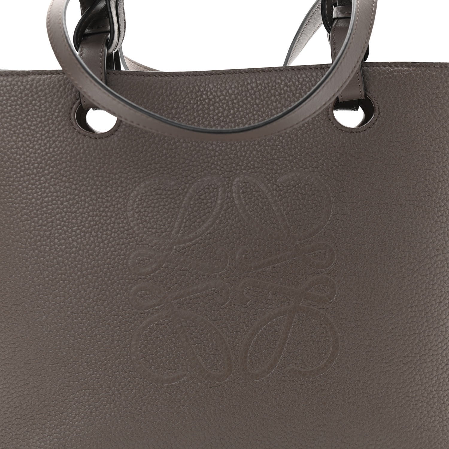 Loewe Grained Calfskin Anagram Tote Sand Mink 6 of 8