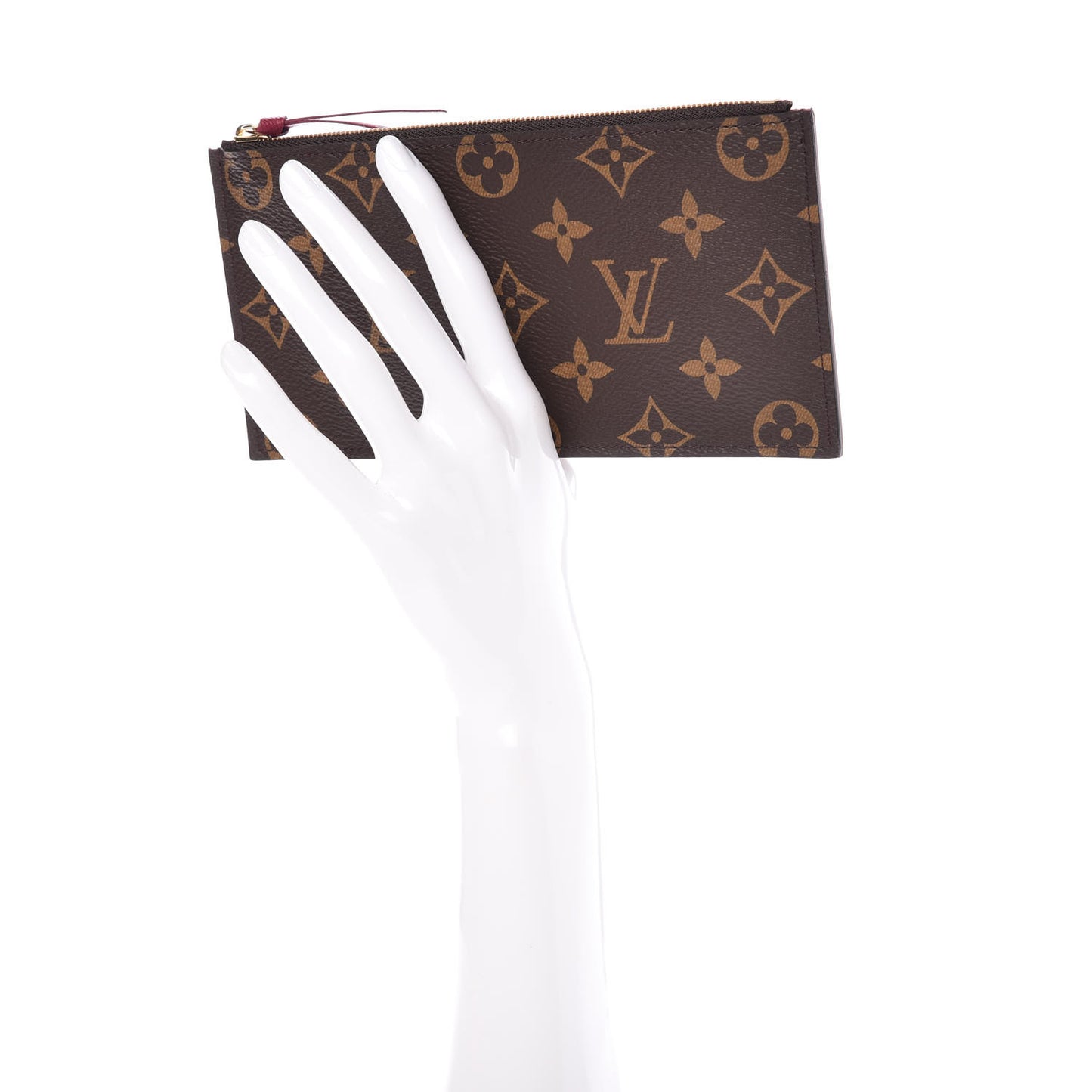 Monogram Felicie Chain Wallet Zippered Insert Fuchsia