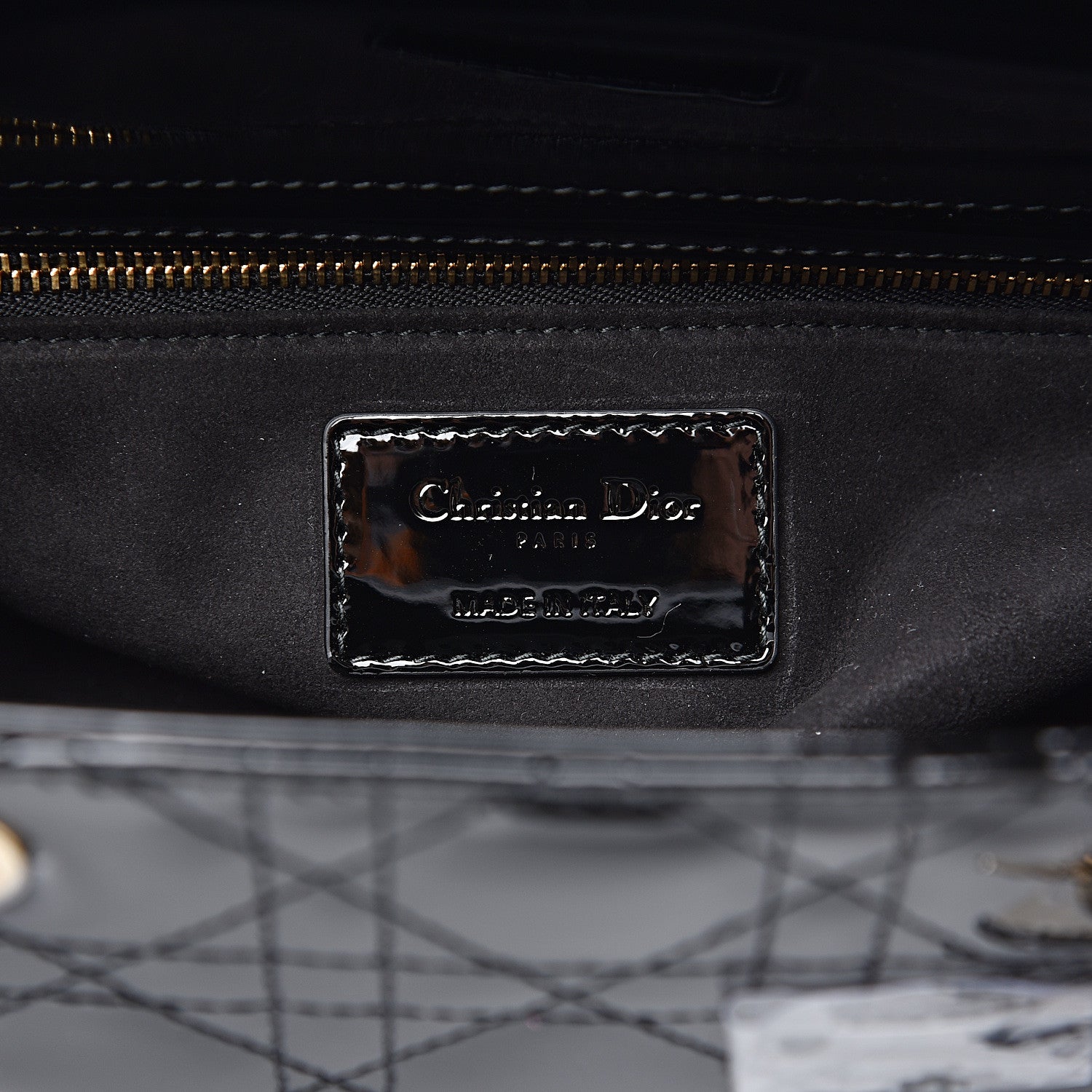 Christian Dior Patent Cannage Medium Lady Dior Black 5 of 9