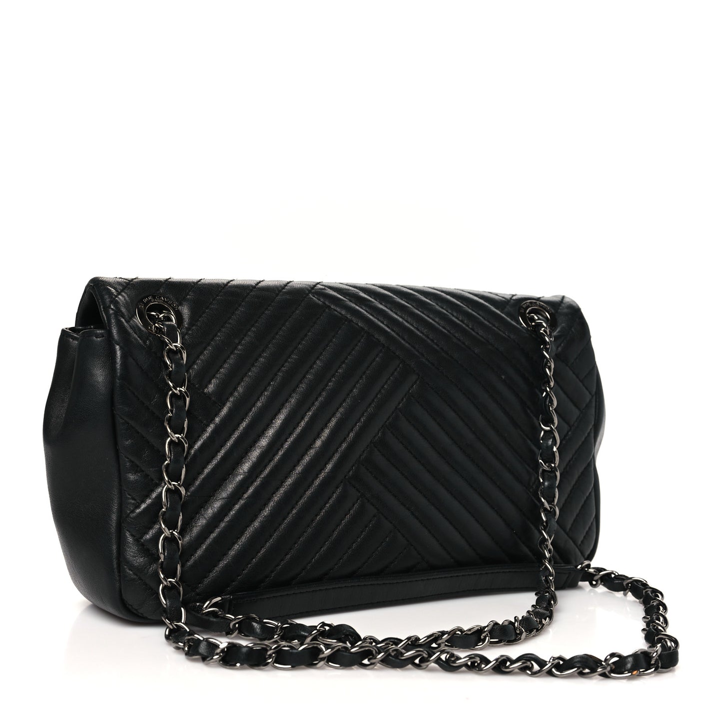 Lambskin Small CC Crossing Flap Black