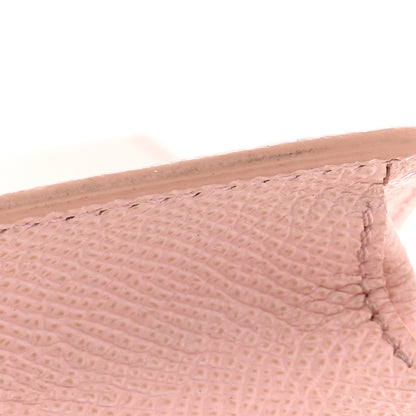 Salvatore Ferragamo Hammered Calfskin Gancio Wallet On Chain Nylund Pink 11 of 14