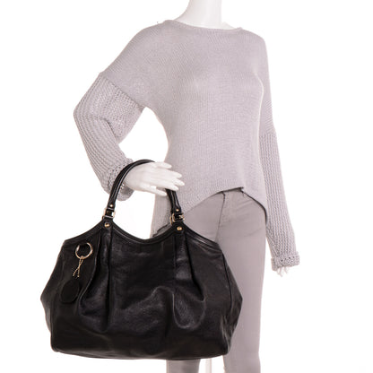 Gucci Guccissima Large Sukey Tote Black 2 of 7