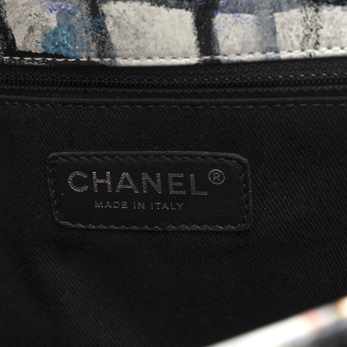 Calfskin Hand Painted Graffiti Flap Multicolor