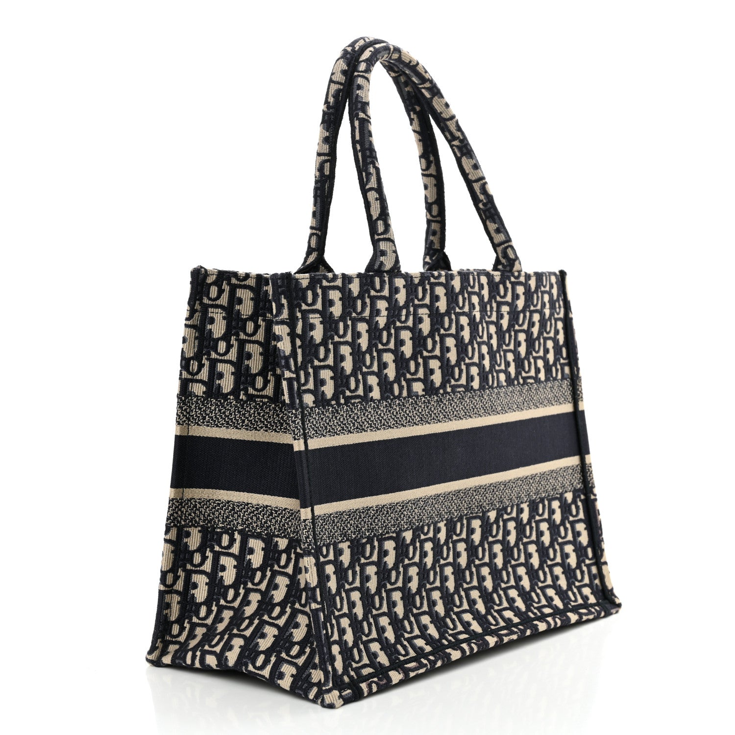 Christian Dior Oblique Medium Book Tote Blue Multicolor 4 of 13