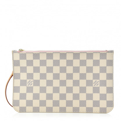 Louis Vuitton Damier Azur Neverfull MM GM Pochette Rose Ballerine 1 of 10