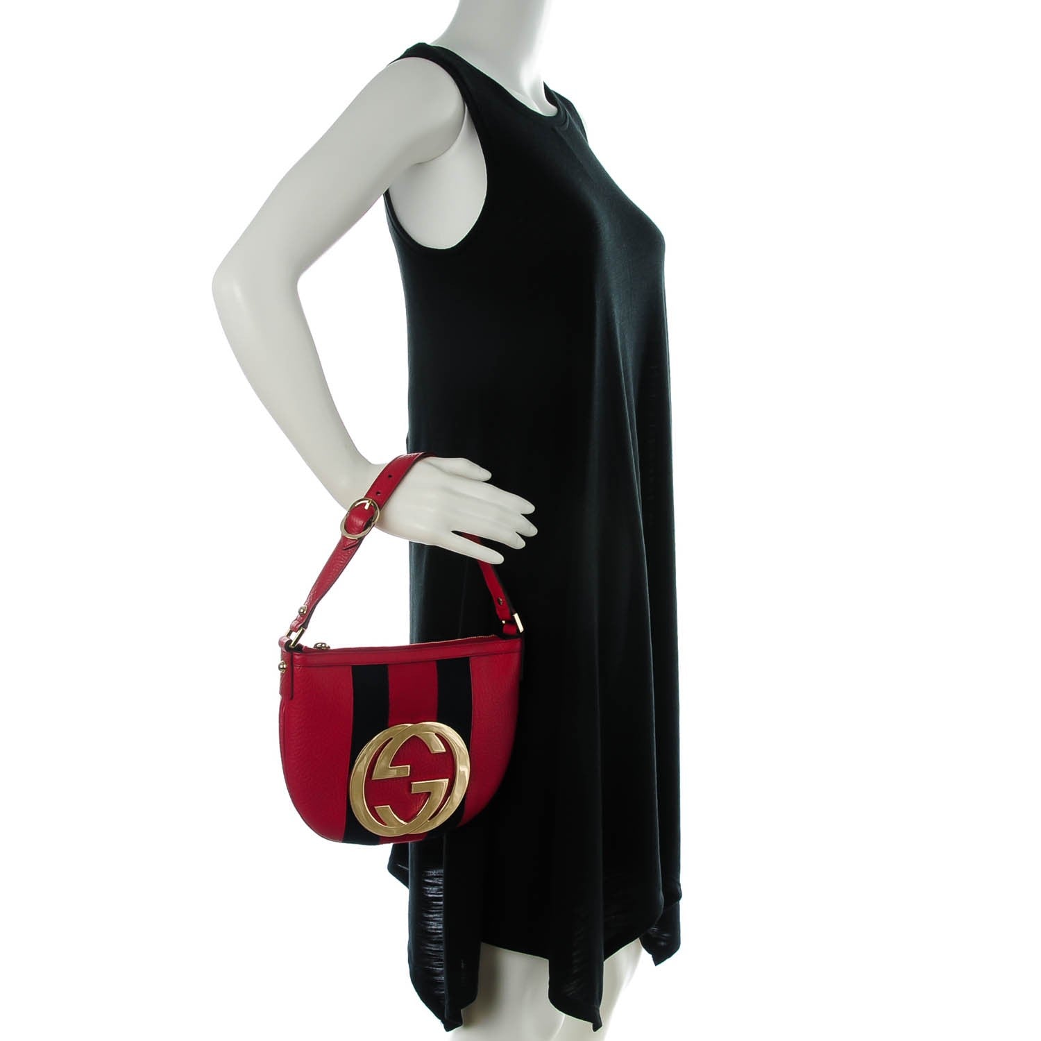 Gucci Calfskin Web Small Blondie Hobo Red 2 of 7