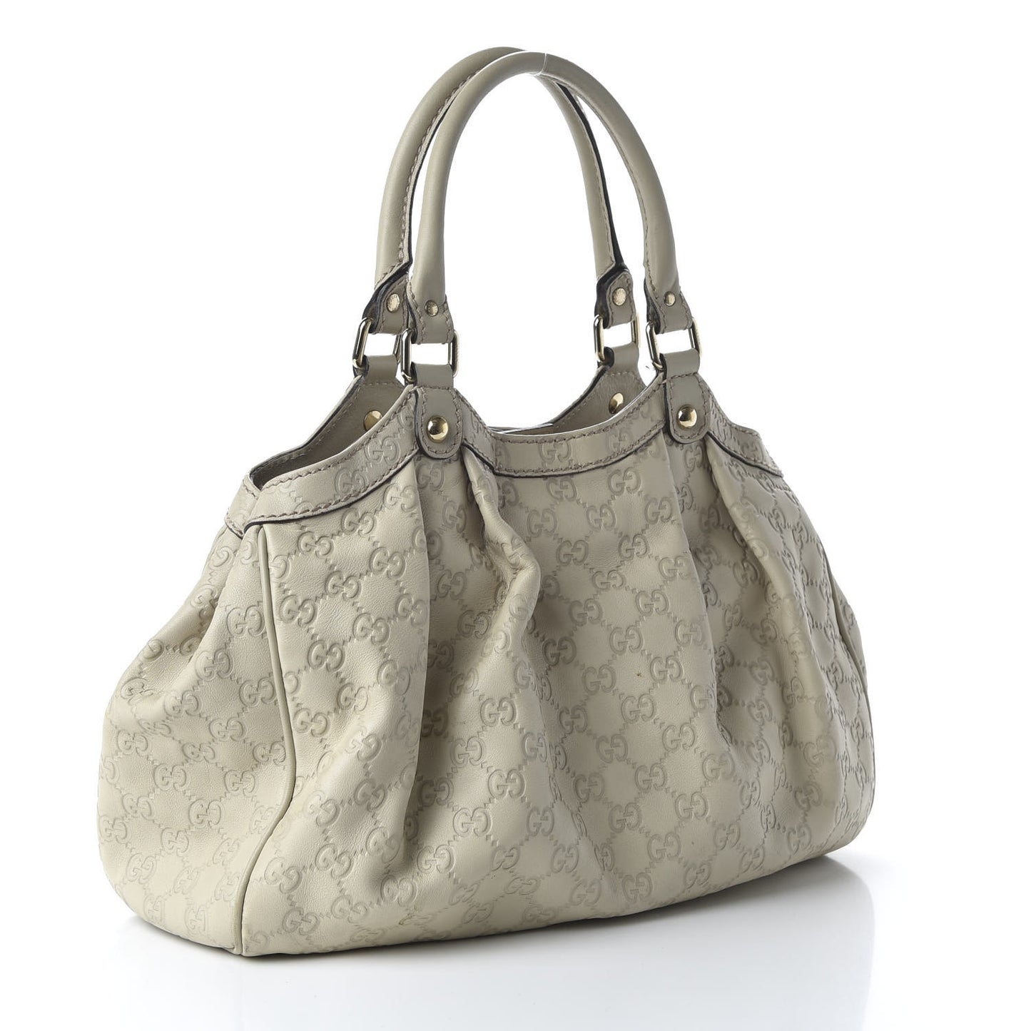 Guccissima Medium Sukey Tote Mystic White