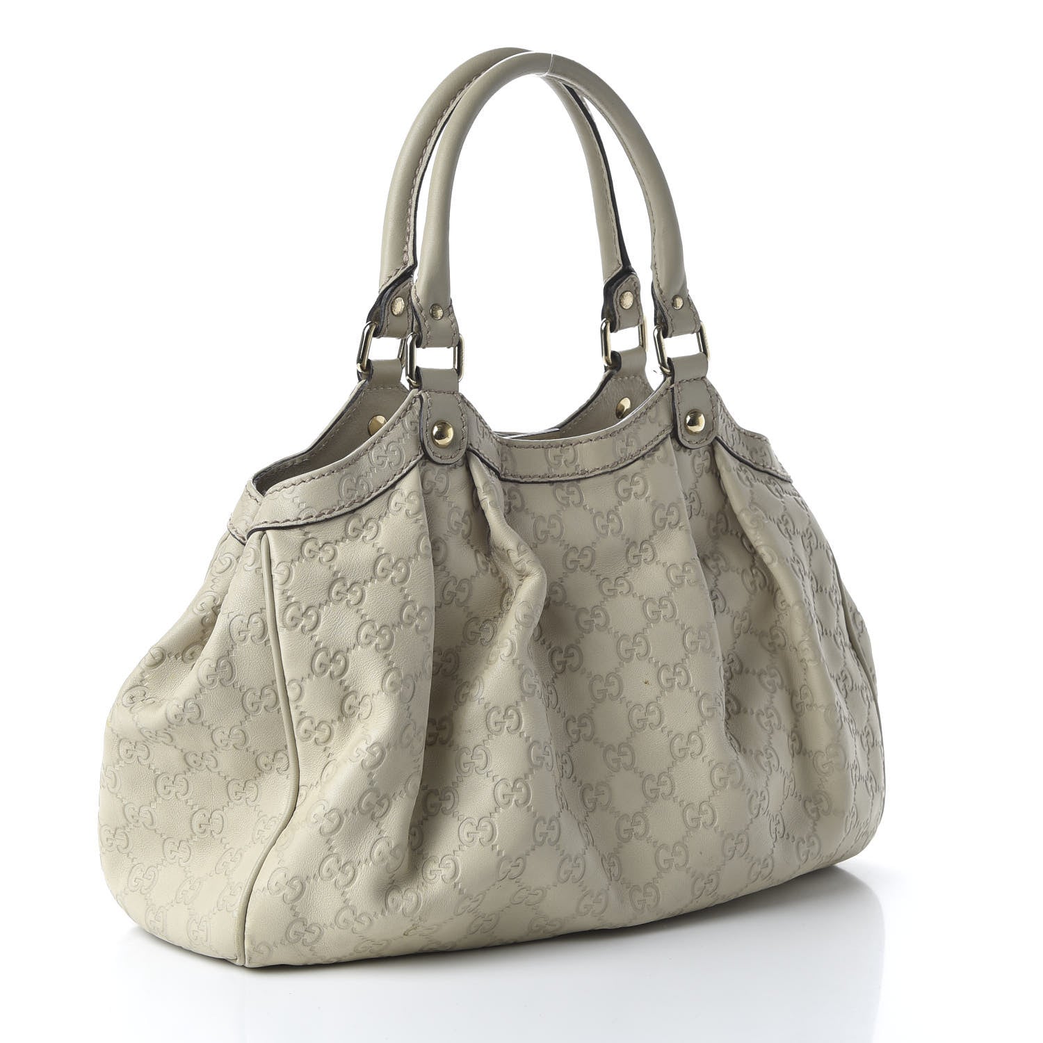 Gucci Guccissima Medium Sukey Tote Mystic White 3 of 10