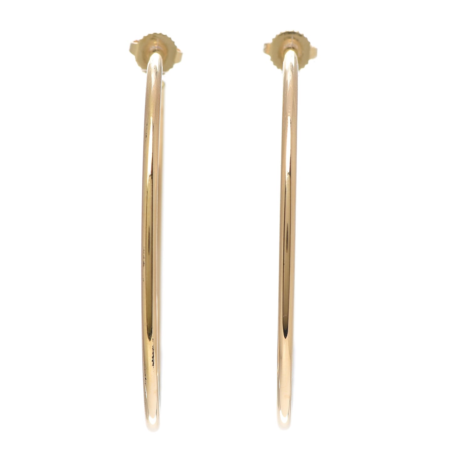18K Yellow Gold Large Hoop Earrings
