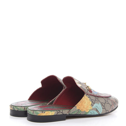 Gucci GG Supreme Monogram Tian Womens Princetown Slippers 39.5 Beige Ebony Multicolor 4 of 7