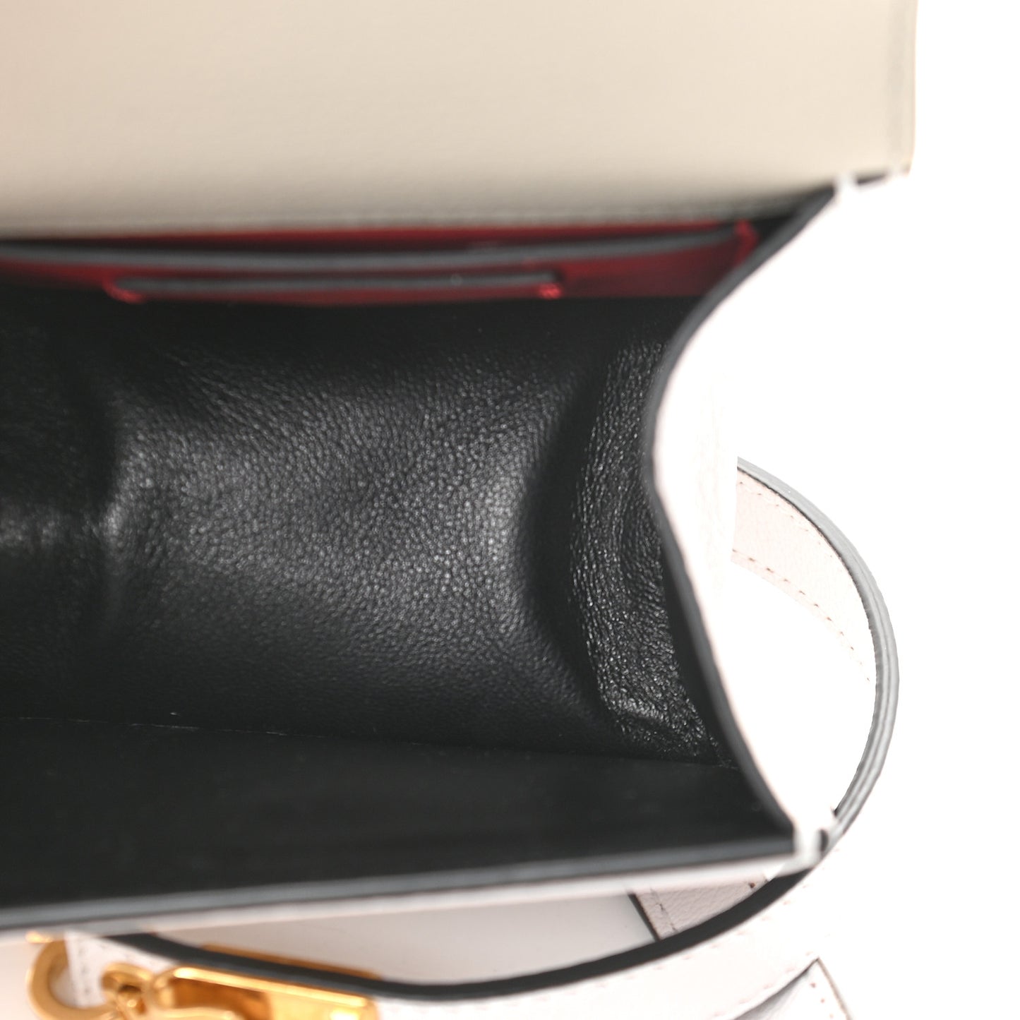 Goatskin Micro VSling Shoulder Bag White