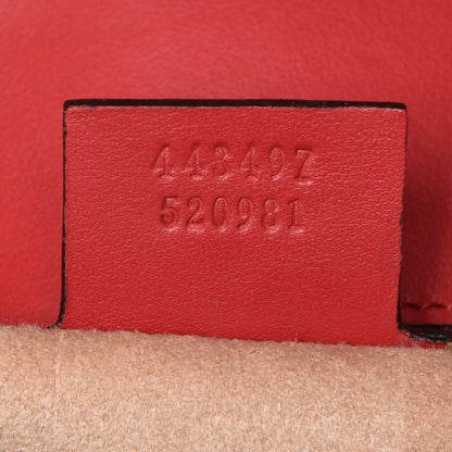 Gucci Calfskin Matelasse Small GG Marmont Shoulder Bag Hibiscus Red 8 of 8