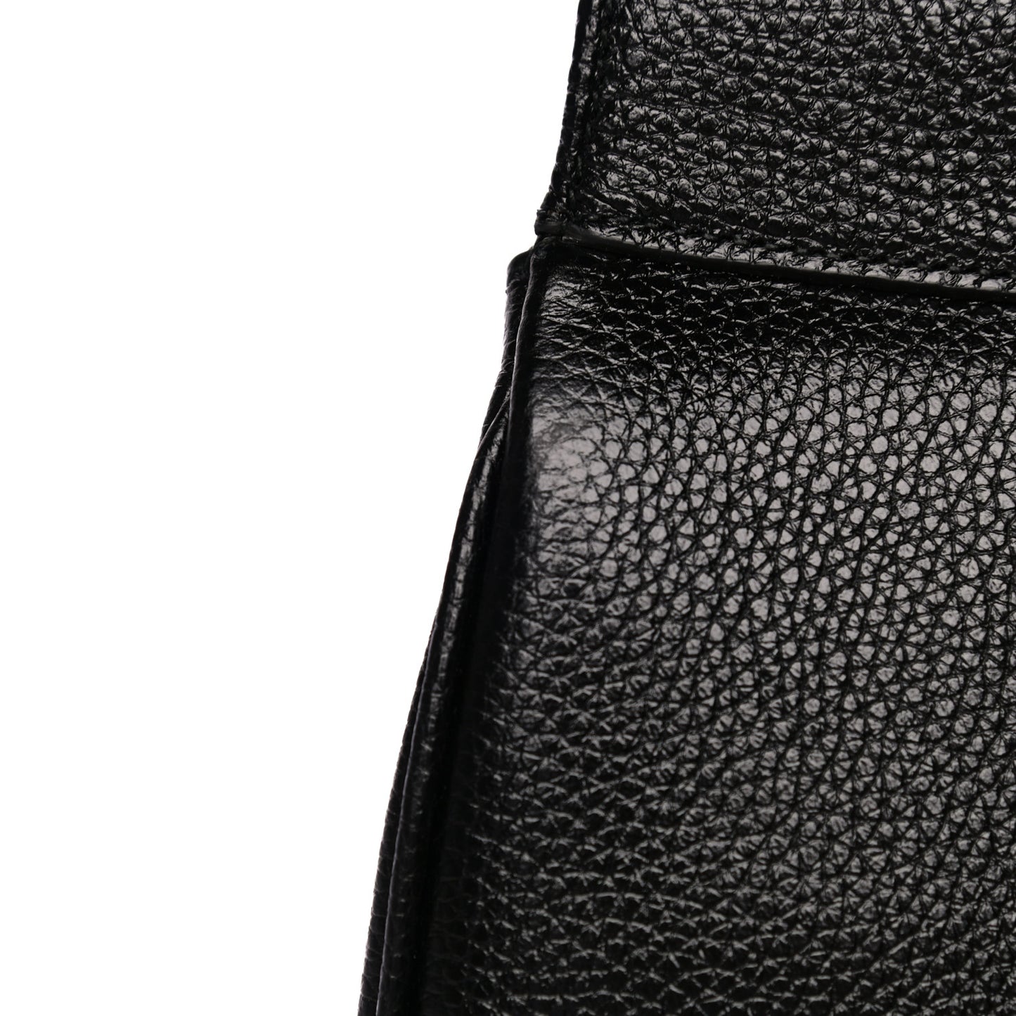 Grainy Calfskin Medium Zumi Top Handle Bag Black