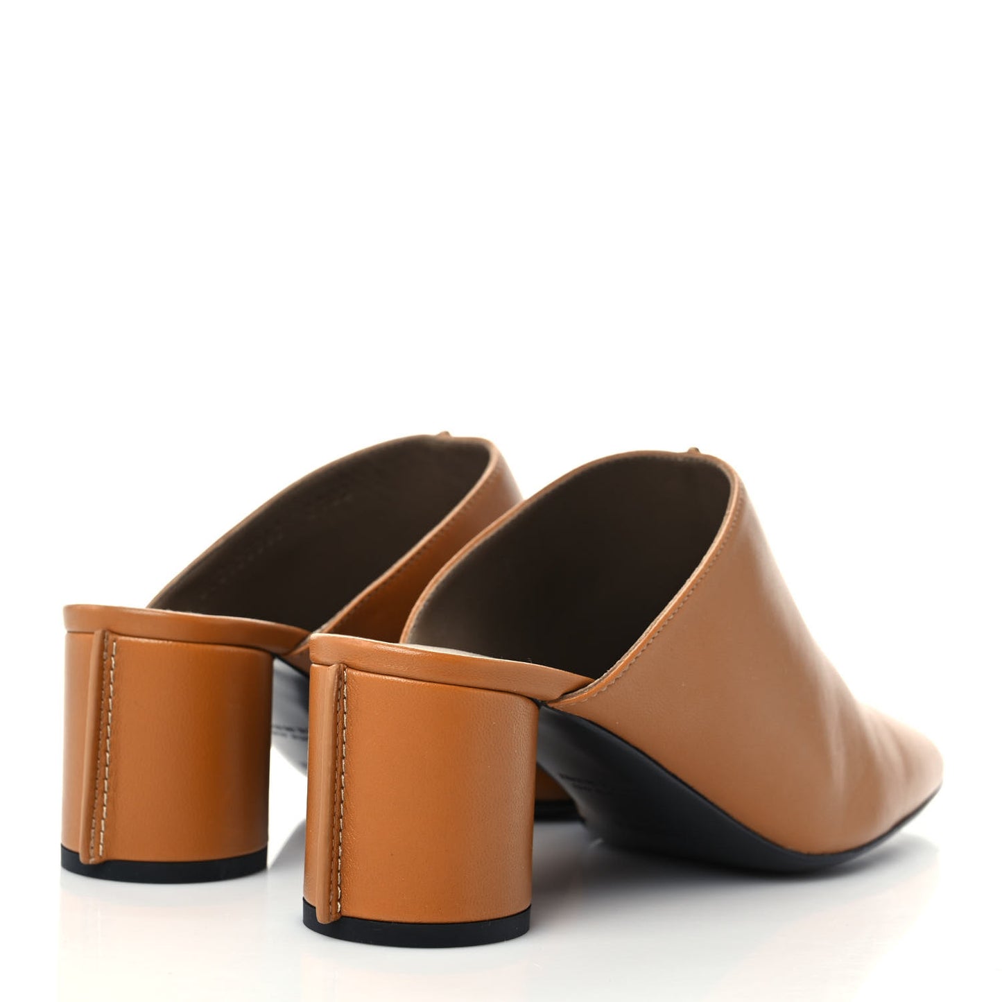 Calfskin Detail Mules 40 Beige Dore