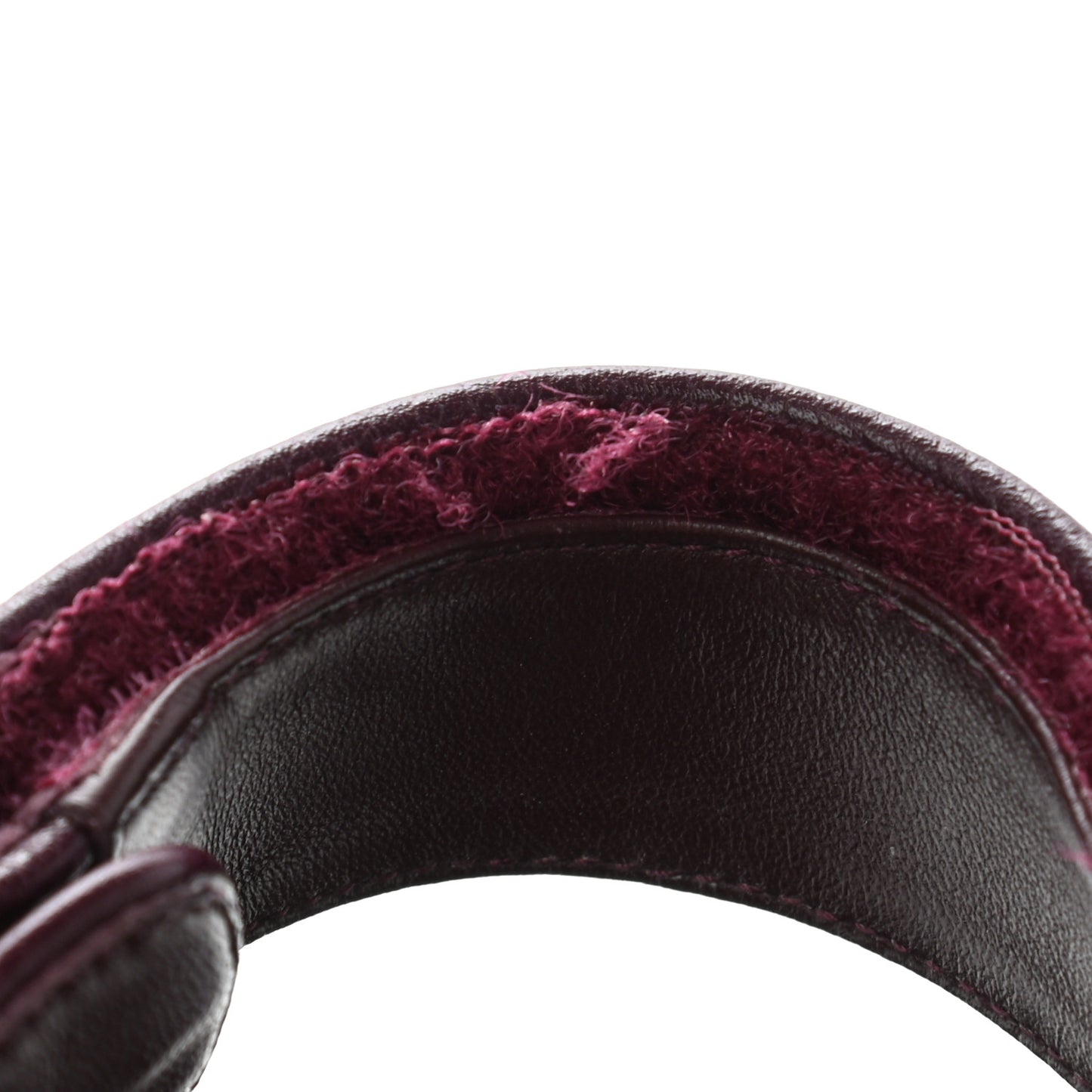 Grained Calfskin Velcro Dad Sandals 39 Maroon