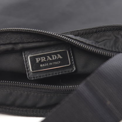 Prada Nylon Vela Flat Messenger Bag Black 6 of 10