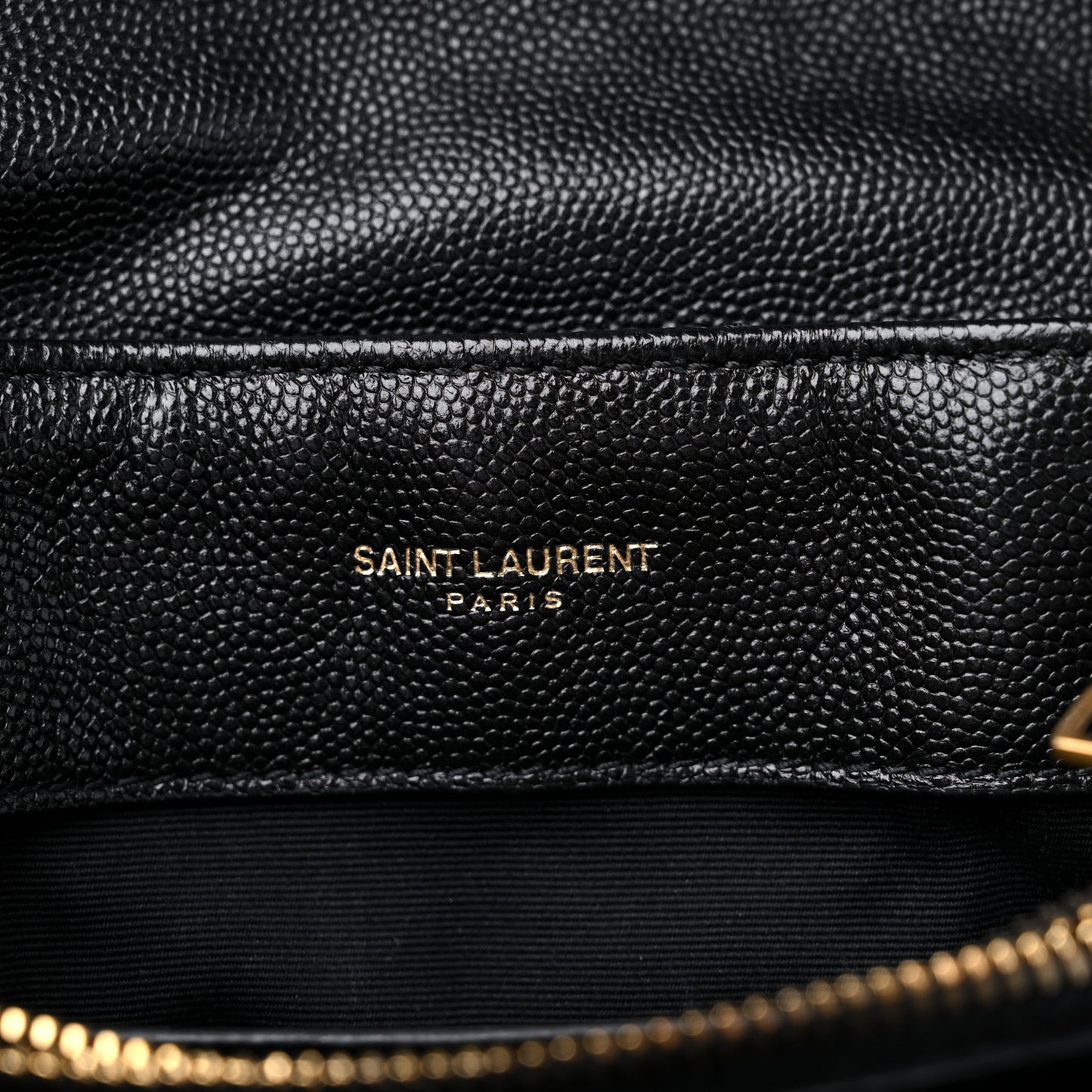 Grain de Poudre Calfskin Y Quilted Monogram Small Loulou Chain Satchel Black
