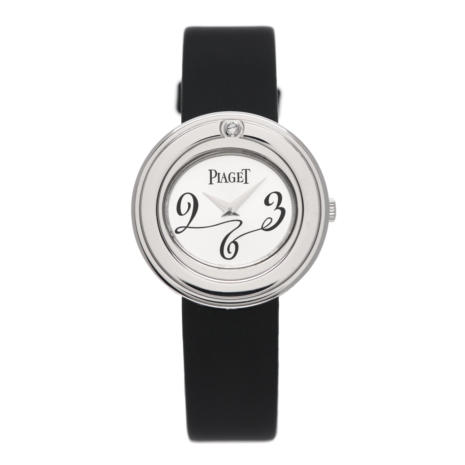 Piaget 18K White Gold Satin Diamond 29mm Possession Quartz Watch 1 of 7