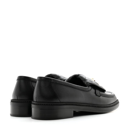 Chanel Lambskin Quilted CC Turnlock Loafers 37 Black 4 of 10