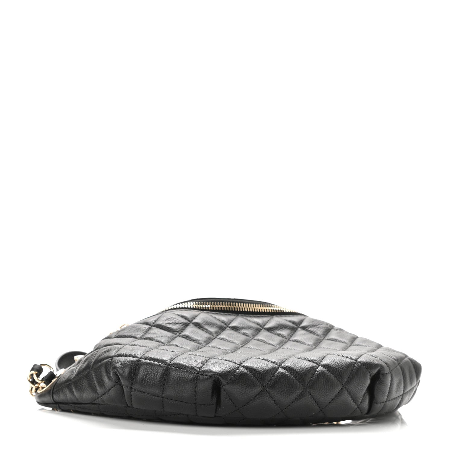 Chanel Calfskin Quilted Banane Waist Bag Fanny Pack Black 4 of 11