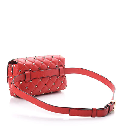 Valentino Garavani Nappa Rockstud Spike Belt Bag Rouge Pur 2 of 8
