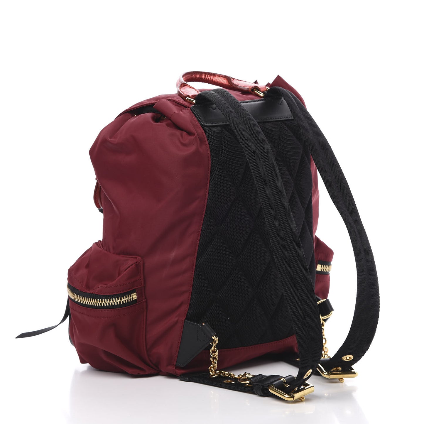 Nylon Medium Rucksack Backpack Crimson Red
