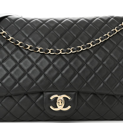 Chanel Calfskin Quilted XXL Travel Flap Bag Black 8 of 10