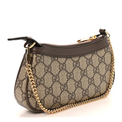 Gucci GG Supreme Monogram Textured Dollar Calfskin Mini Ophidia Chain Bag Beige Ebony 3 of 11