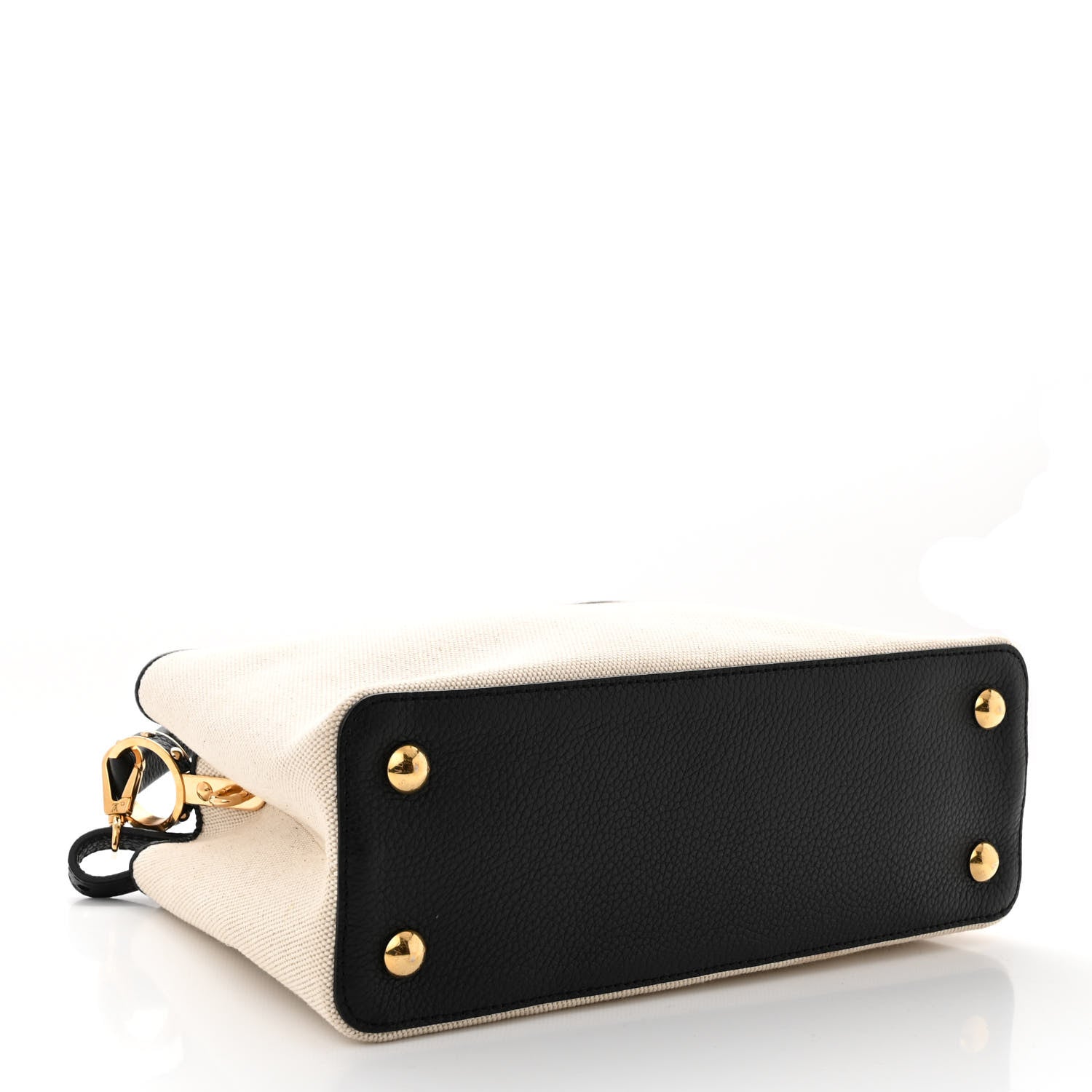 Louis Vuitton Canvas Taurillon Capucines MM Black 4 of 9