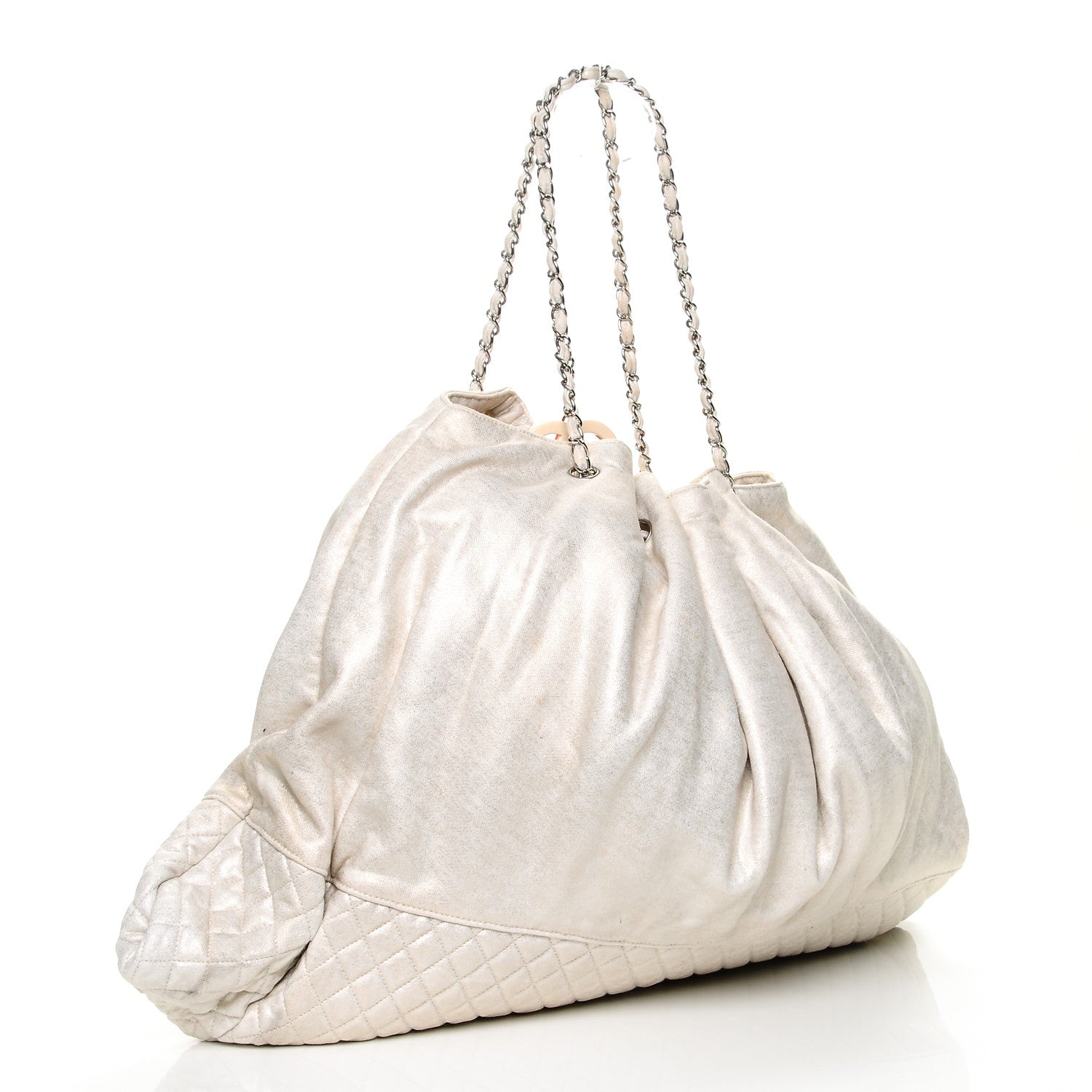 Chanel Jersey Quilted LA Bag Metallic 3 of 7