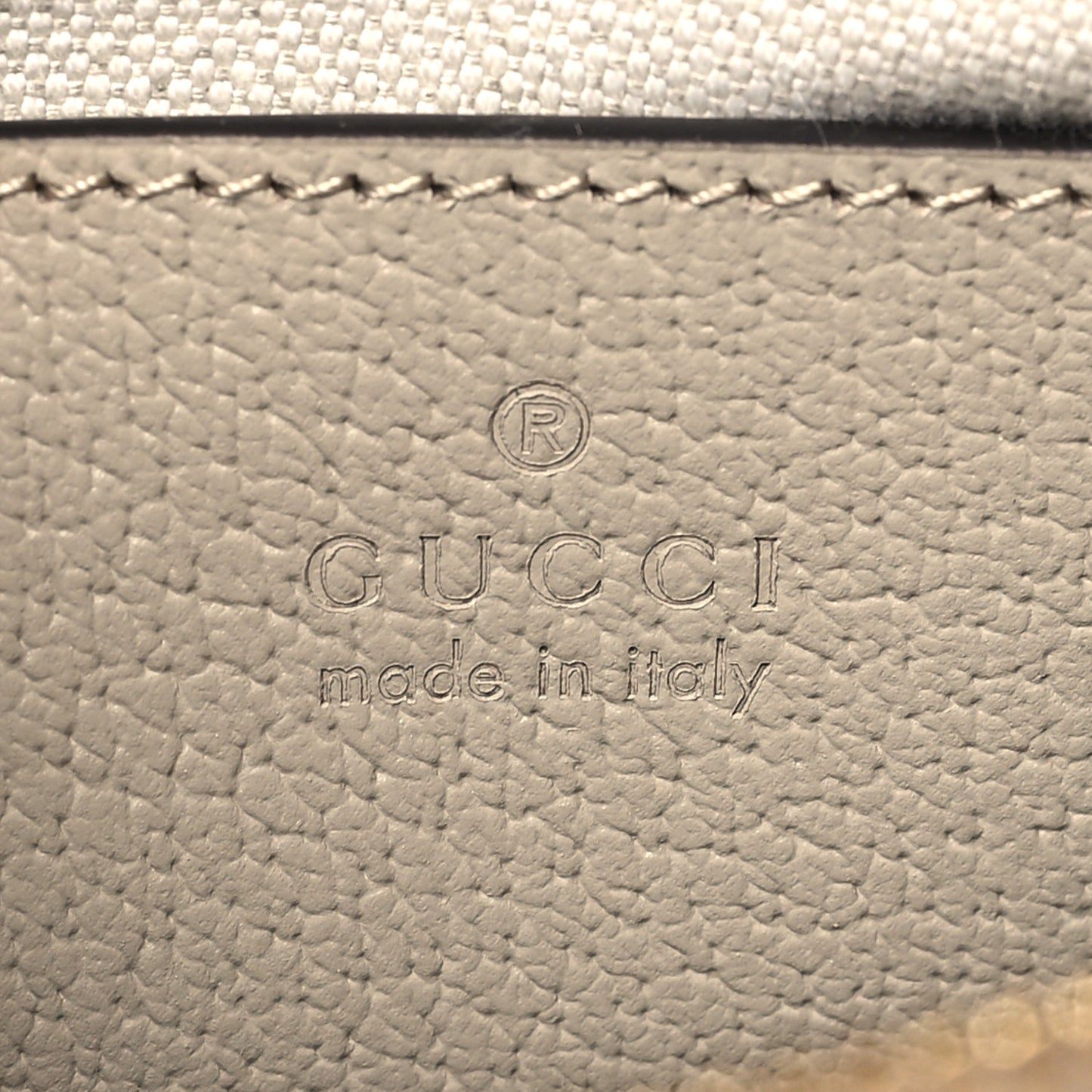 GG Supreme Monogram Textured Dollar Calfskin Web Small Ophidia Tote Bag Beige Mystic White Oatmeal