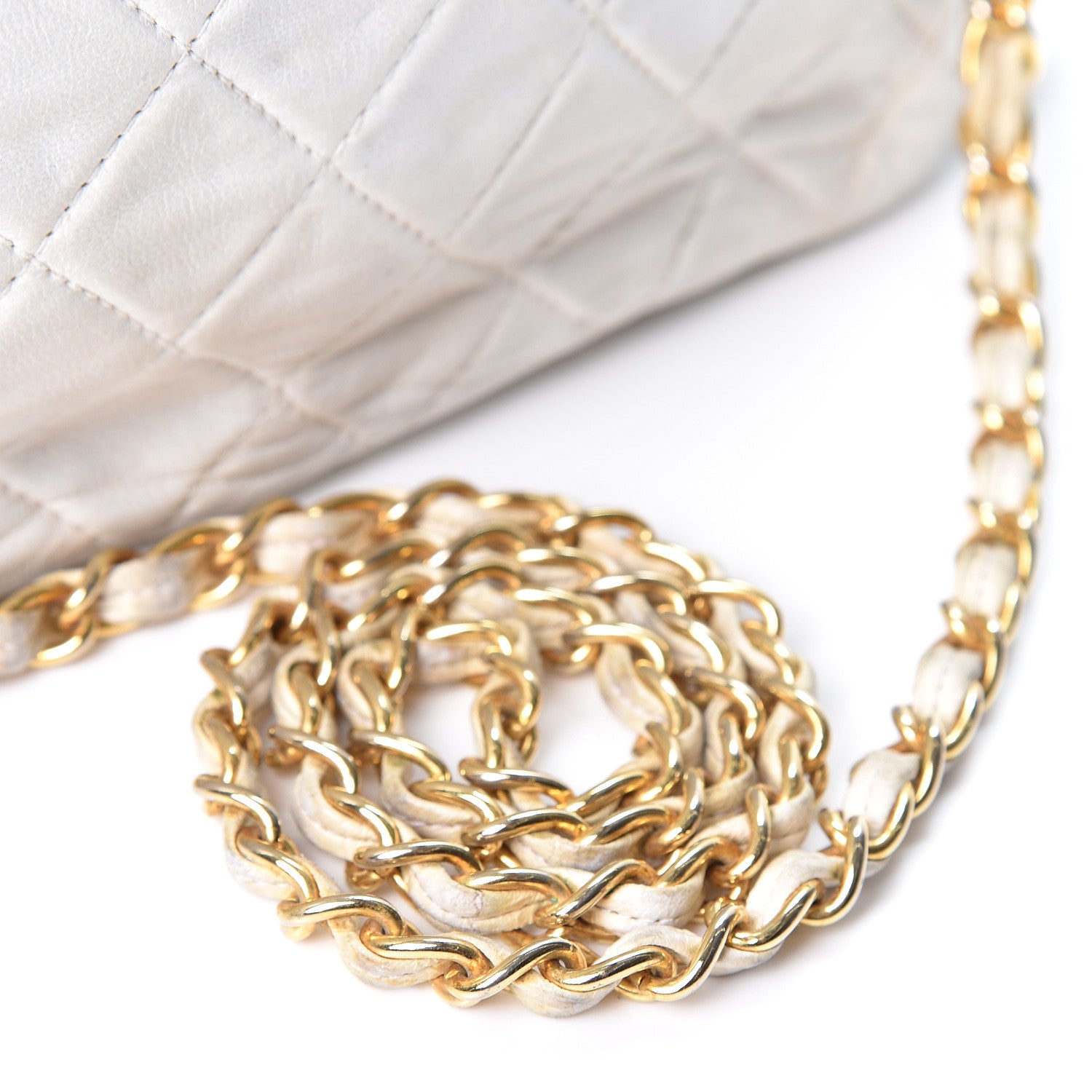 Chanel Lambskin Quilted Tassel Camera Case White 11 of 13