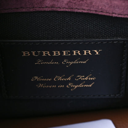 Burberry Derby Calfskin House Check Small Macken Crossbody Bag Tan 6 of 10