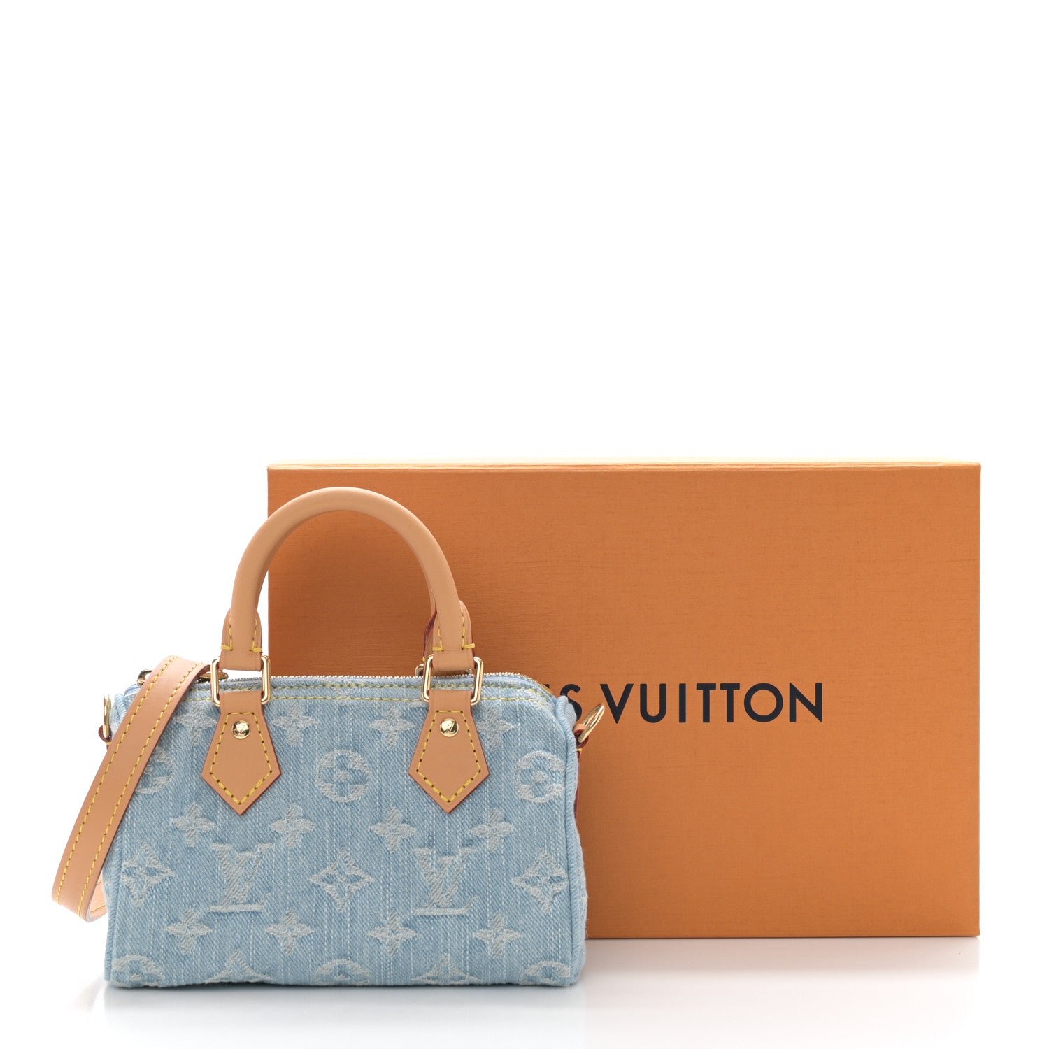 Louis Vuitton Monogram Denim Nano Speedy Sky Blue 1527333