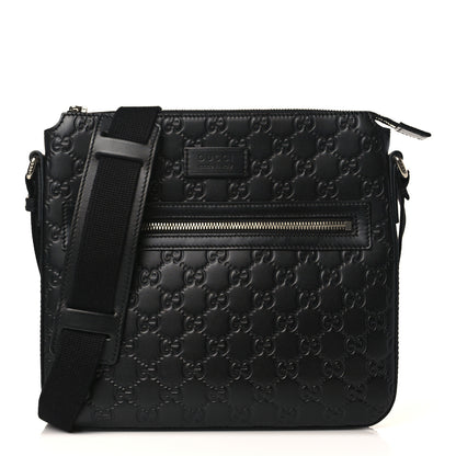 Gucci Guccissima Signature Small Messenger Bag Black 1 of 9