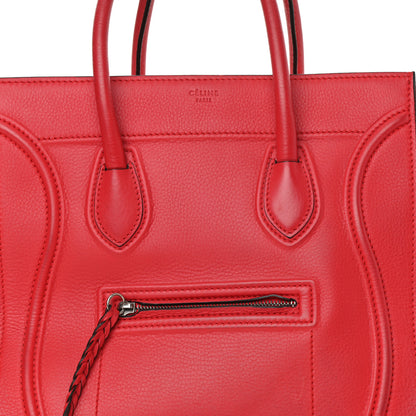 Celine Supple Calfskin Medium Phantom Luggage Vermillion 9 of 12