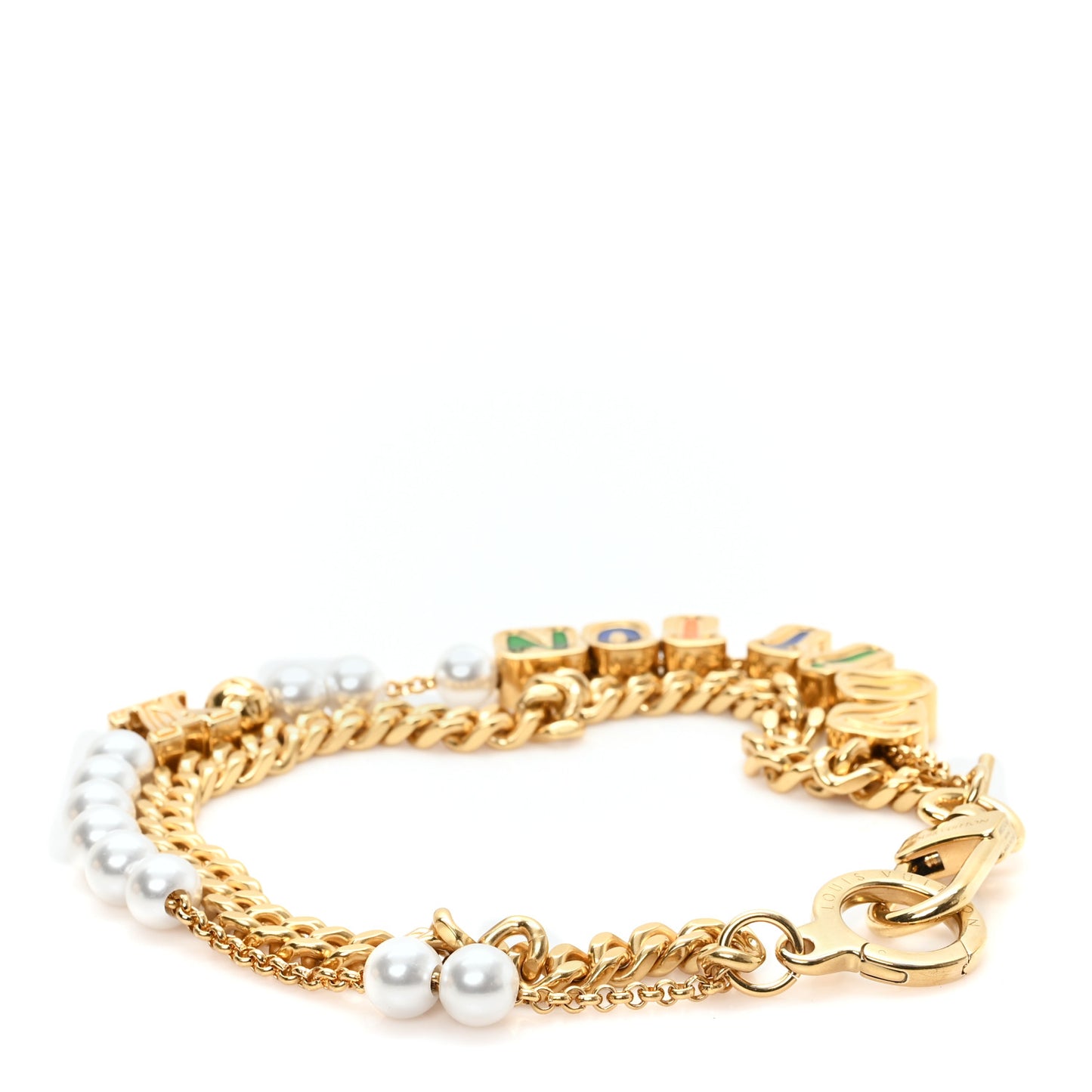 Metal Monogram Vuitton Belt Chain Gold Multicolor