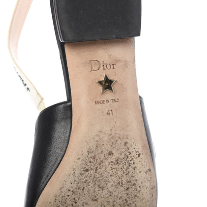 Christian Dior Lambskin Ribbon J'Adior Slingback Ballet Flats 41 Black 7 of 10