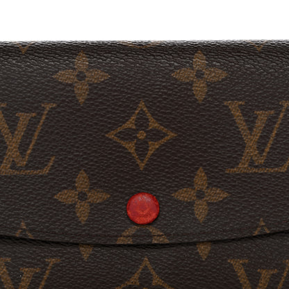 Louis Vuitton Monogram Emilie Wallet Red 7 of 15
