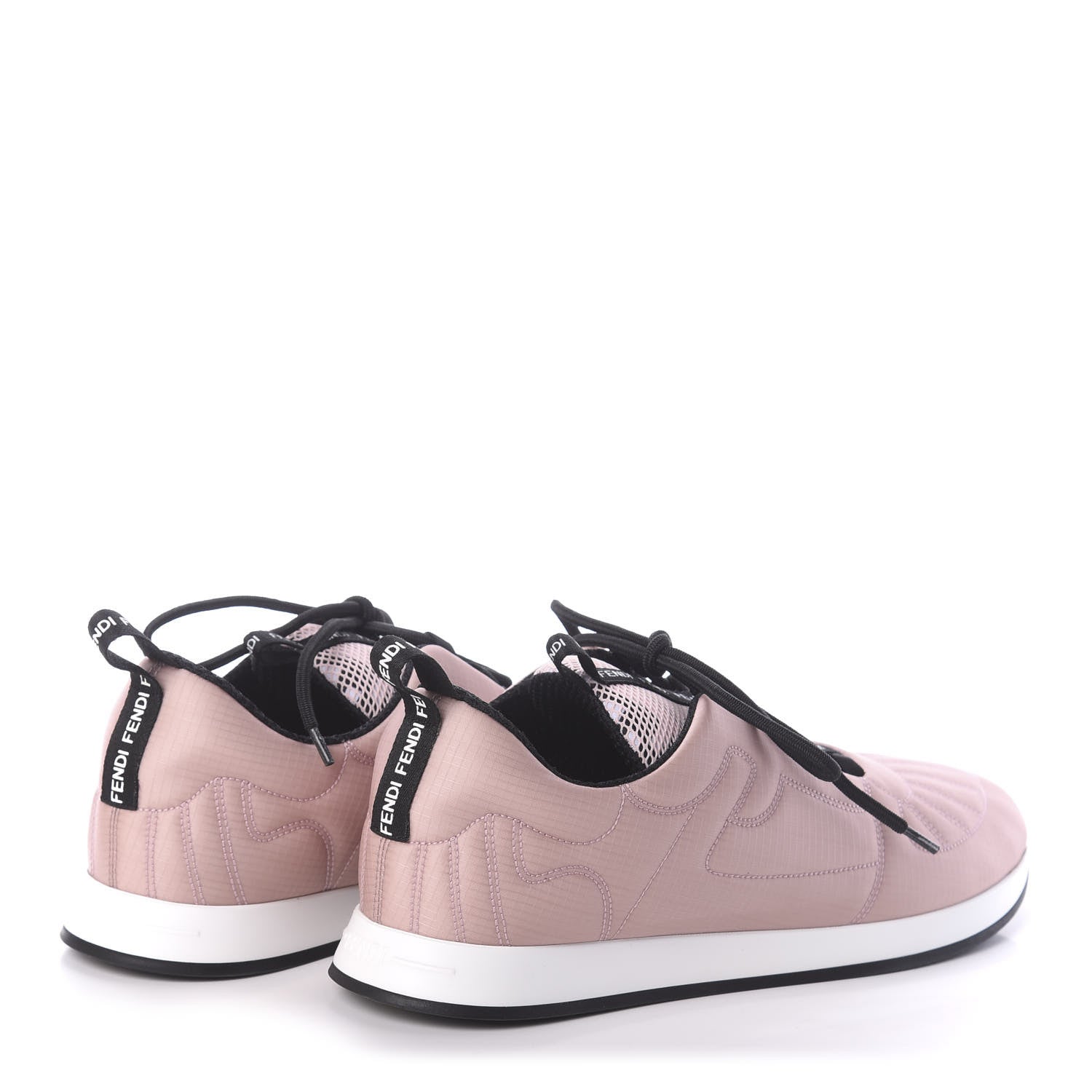 Fendi Nylon FFreedom Sneakers 38.5 White Rosa 4 of 7