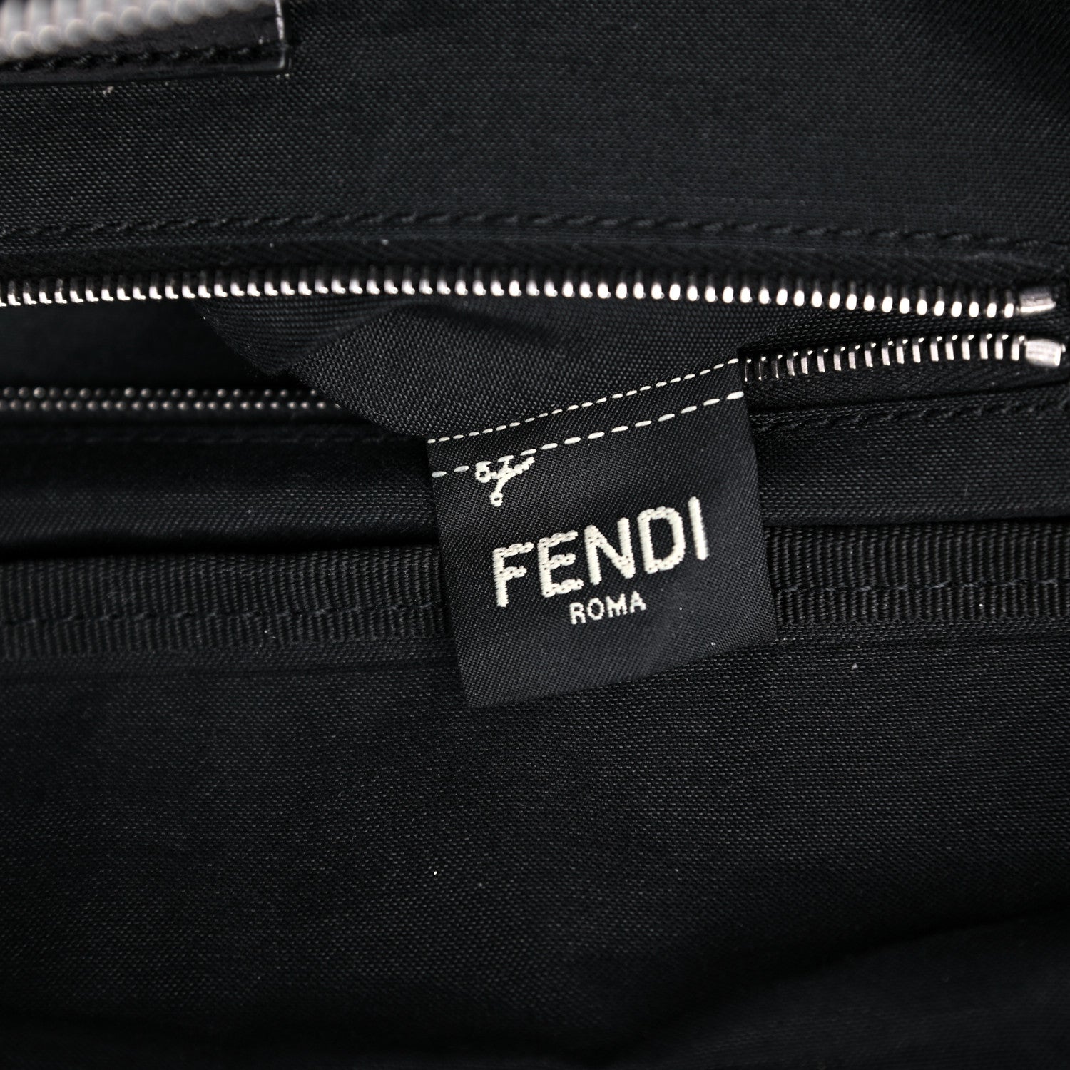 Fendi Vitello Century Bi-Color FF 1974 Embossed Belt Bag Maya Black 7 of 10
