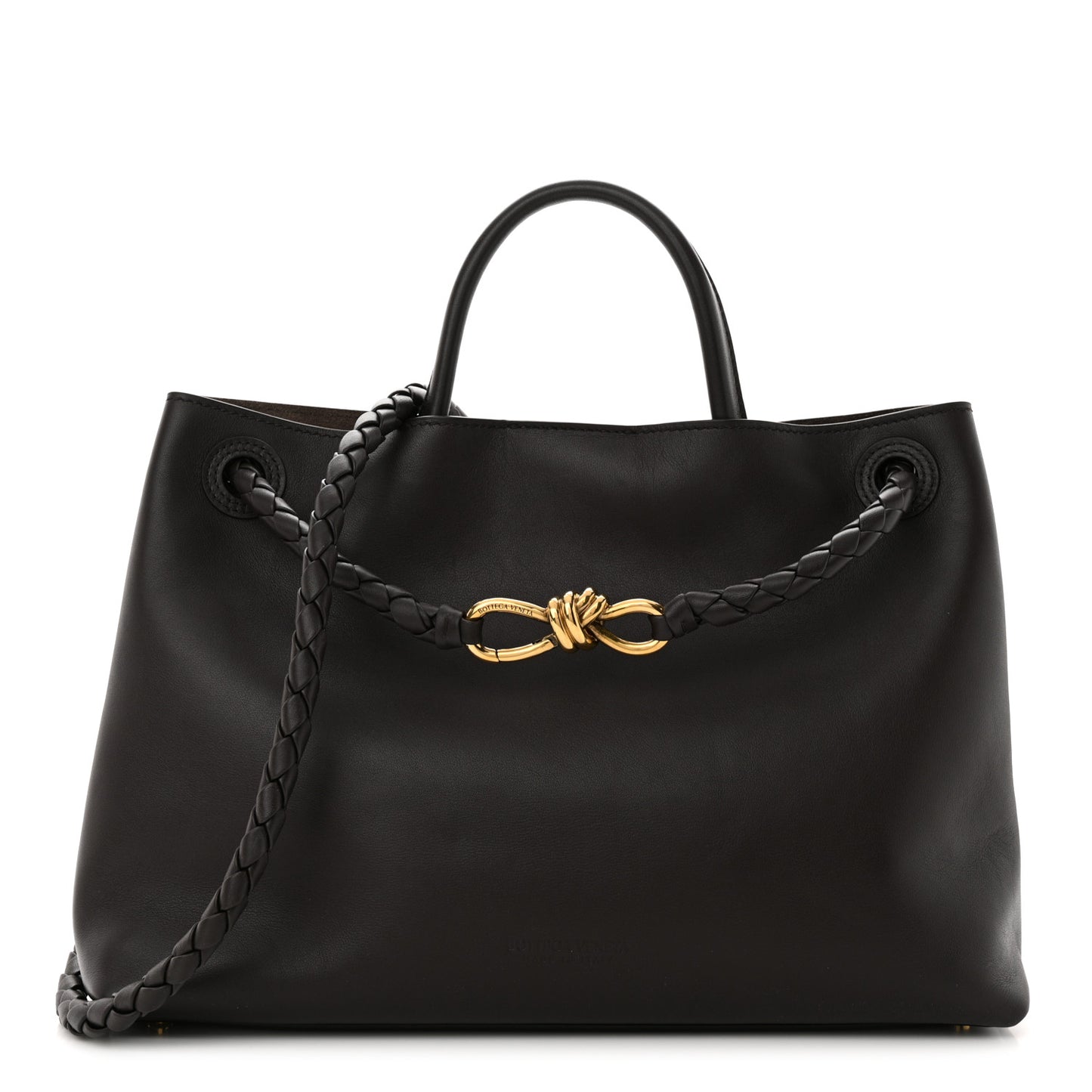 Silky Calfskin Medium Andiamo Shoulder Bag Fondant
