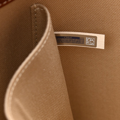 Chloe Calfskin Medium Woody Ribbon Tote Sepia Brown 7 of 11