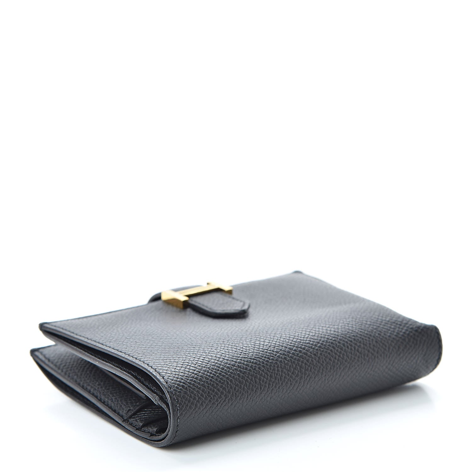 Hermes Epsom Bearn Compact Wallet Black 4 of 9