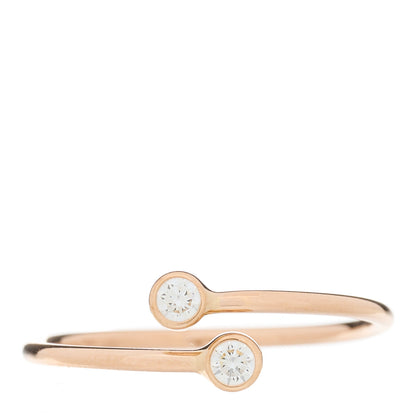 Tiffany 18K Rose Gold Diamond Elsa Peretti Hoop Ring 54 7 1 of 3