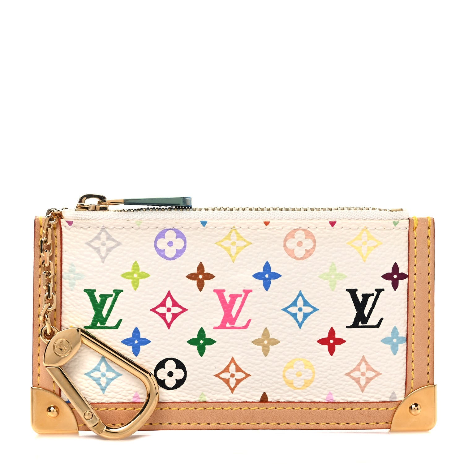 Louis Vuitton Monogram Multicolor Key Pouch White 1 of 6