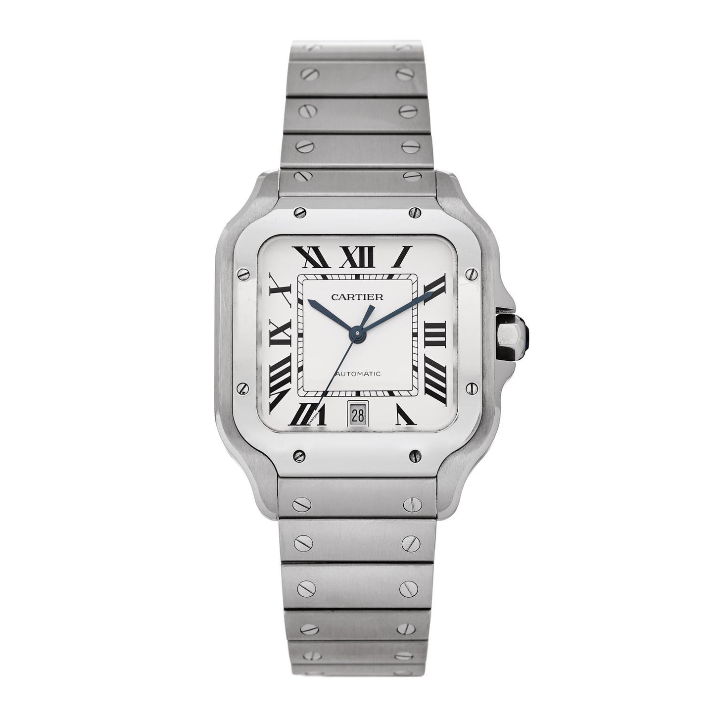 Stainless Steel 39.8mm Santos De Cartier Automatic Watch